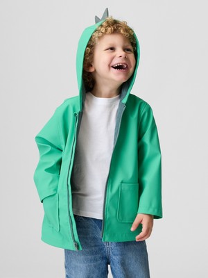 Gap Erkek Bebek Açık Yeşil Dinozor Desenli Yağmurluk