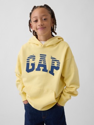 Gap Erkek Çocuk Sarı Relaxed Gap Logo Fransız Havlu Kumaş Sweatshirt