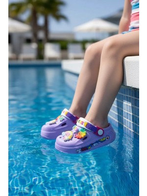 Benitto Kids Calx Kız Bebek-Çocuk Tavşan Figürlü Kaydırmaz Taban Terlik Sandalet BNT9047