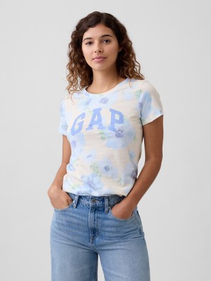 Gap Kadın Mavi Gap Logo T-Shirt