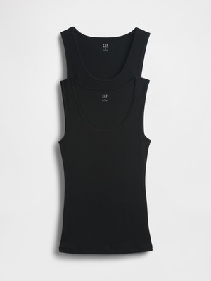 Gap Kadın Siyah Ribbed Atlet (2’li)