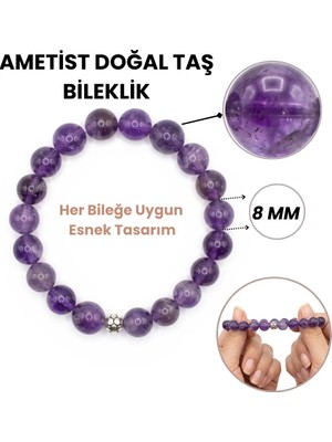 Ametist Bileklik Doğaltaş 8mm