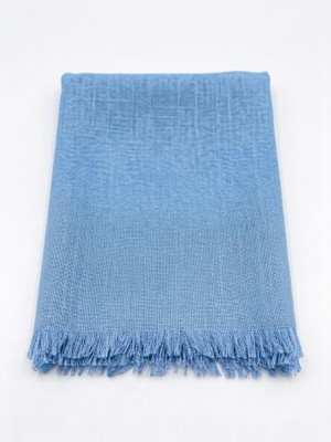 Al Tuhafiye Altuhafiye Keten Dokulu Kare Eşarp - 90X90 cm Saf Görünüm