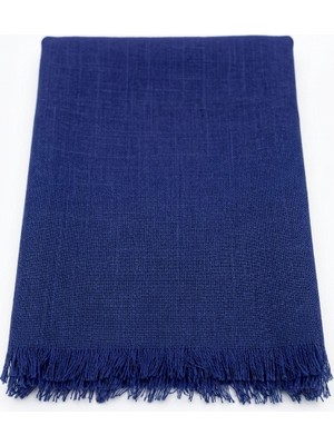 Al Tuhafiye Altuhafiye Keten Dokulu Kare Eşarp - 90X90 cm Saf Görünüm
