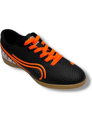 Walked 233-26 Futsal Erkek Salon Futbol Ayakkabı Siyah Turuncu