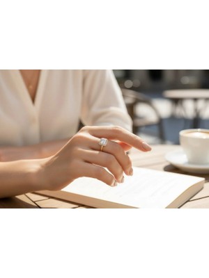 Xuping Jewelry Stil Incisi/xupıng Jewelry Baget Ortası Zirkon Yüzük