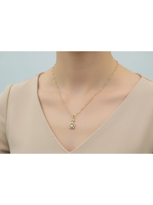 Stil Incisi/xupıng Jewelry Baget Zirkon Taşlı Kolye