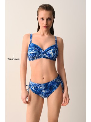 Suwen Burn Önü Drapeli Korseli Toparlayıcı Bikini Üst