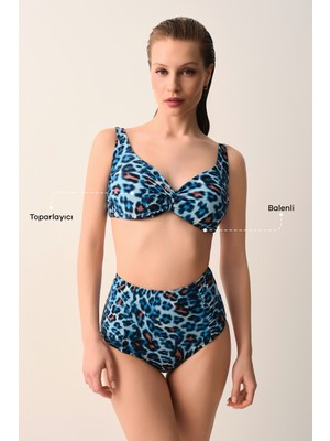 Suwen Samantha Önü Burgulu Balenli Toparlayıcı Bikini Üst