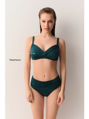 Suwen Kaplı Bantlı Korseli Toparlayıcı Bikini Üst