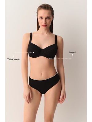 Suwen Pipe Biyeli Balenli Toparlayıcı Bikini Üst