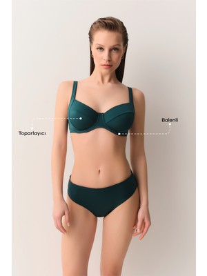 Suwen Pipe Balenli Toparlayıcı Aksesuarlı Bikini Üst