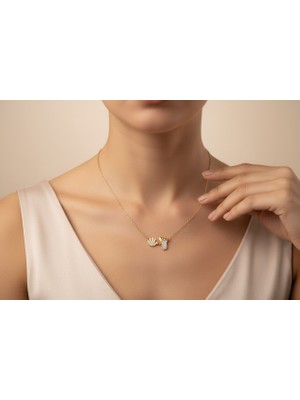 Xupıng Jewelry 14 Ayar Altın Kaplama, El/ayak Zirkon Taşlı Kolye