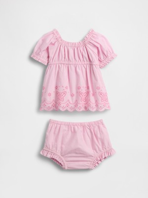 Gap Bebek Pembe Kelebek Işlemeli Outfit Set