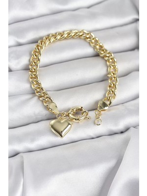 Uravas Store Detaylı Gold Renk Pirinç Kadın Bileklik - TJ-BB8328