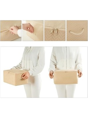 İlanib Ticaret Küçük Boy Bej Hurç 30 x 22 x 18 cm