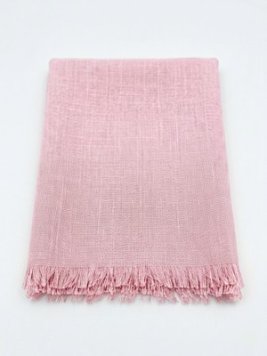Al Tuhafiye Altuhafiye Keten Dokulu Kare Eşarp - 90X90 cm Saf Görünüm