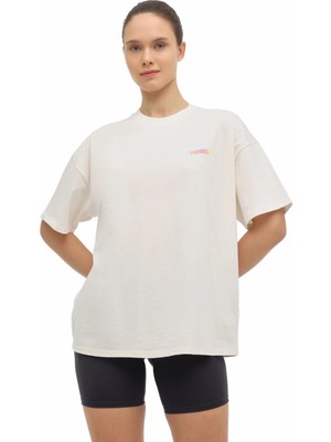 Lumberjack Wl 11KONY Ekru Kadın Kısa Kol T-Shirt