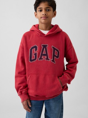 Gap Erkek Çocuk Kırmızı Vintagesoft Arch Logo Sweatshirt