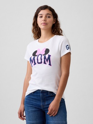 Gap Kadın Beyaz Gap × Disney Logo T-Shirt