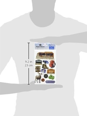 İlanib Ticaret Productions Kağıt Kağıt 3 Boyutlu Çıkartmalar-Grand Canyon, Diğer, Çok Renkli