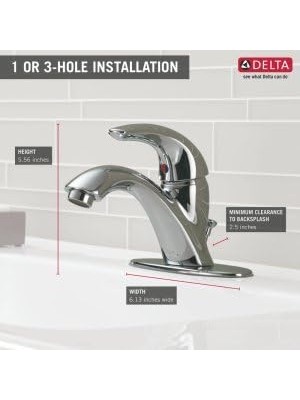 İlanib Ticaret 583LF-SSWF C-Spouts Handle Lavatory Musluk, Paslanmaz By Musluk