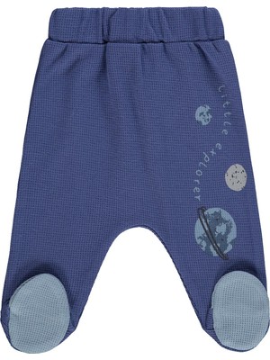 Civil Baby Gezegenler Baskılı 1-9 Ay Tek Alt Bebe - Mavi