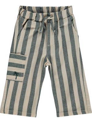 Civil Baby Çizgili Yan Cepli 6-18 Ay Pantolon - Yeşil