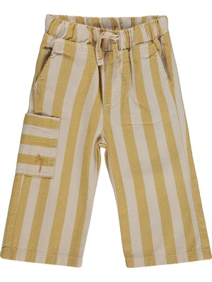 Civil Baby Çizgili Yan Cepli 6-18 Ay Pantolon - Hardal