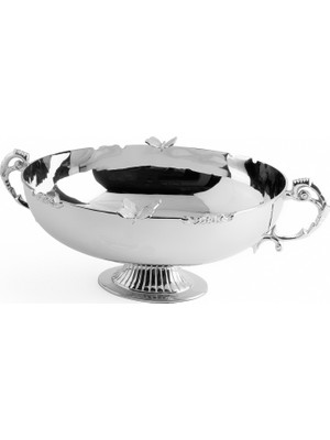 LuckyArt Dekoratif Kelebek Detaylı Ayaklı Paslanmaz Çelik Gondol 39 cm