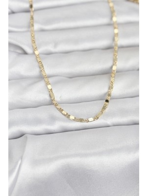 Zayka Mey Ithalat® cm 14K Gold Renk Ezme Zincir 60 cm Kadın Kolye