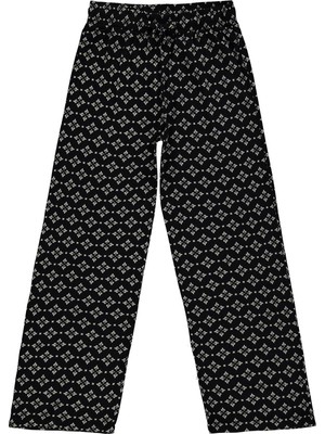 Civil Girls Etnik Desenli 10-13 Yaş Pantolon - Siyah