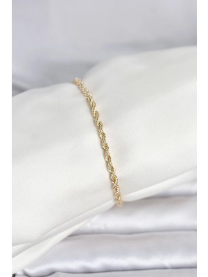 Zayka Mey Ithalat® cm 14K Gold Renk Burgu Model Kadın Bileklik