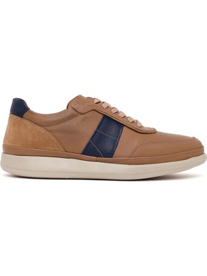Derimod Erkek Bej Bağcıklı Deri Casual Sneaker 26SFD675314