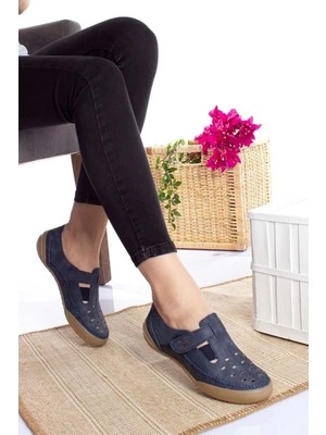 Konfores 2243 Anatomik Tabanlı Kadın Günlük Spor Babet Ayakkabı - NKT02243-LACIVERT-37