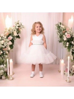 Ahsenim Bebe Kız Damla Model Kısa Abiye Elbise