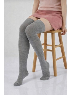 Algitsin OLA Algitsin O L A Kadın Diz Üstü Yün Çorap