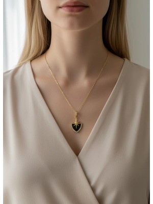 Biju Yılmaz Çelik Gold Taşlı Kuzey Yıldızı Kolye - 26CLKO34