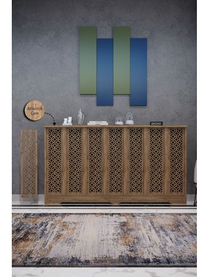 Feyza Design Şık Çam Renkli Çalışma Masası, Petek Kaplama, Iç 136 Cm, Dış 140 cm