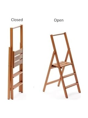 İlanib Ticaret Italia Kiraz Ağacı Ahşap 3 Basamaklı Merdiven