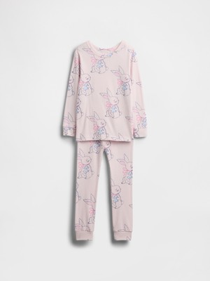 Gap Bebek Pembe Bebek ve Yürümeye Başlayan Çocuklar Için Organik Brushed Pamuk Pijama Takımı