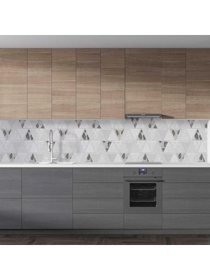 İlanib Ticaret Mutfak Tezgah Arası Folyo Kaplama Folyosu Geometrik Çiçek Süsleme 60X100 cm