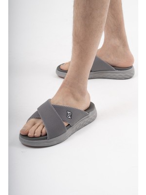 Sandal Spor Erkek Çapraz Bant Spor Terlik SS001-0598 Füme