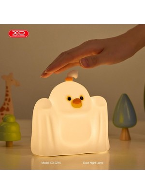 Xo OZ15 Hayalet Ördek Gece Lambası | Şarj Edilebilir Silikon Çocuk Odası Aydınlatma 1200MAH