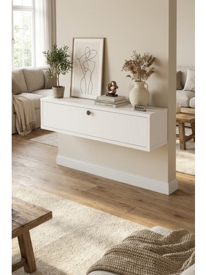 Feyza Design Modern Tek Kapaklı Dresuar, Antre ve Hol Dekorasyonu, 80 cm