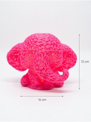 My Craft 3D MYCRAFT3D Sevimli Fil Çocuk Odası Gece Lambası 3D Tasarım LED Işıklı Masaüstü Mesh Dekor Hediyelik