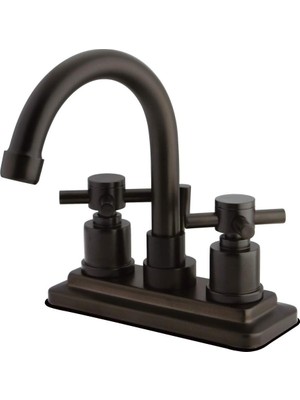 İlanib Ticaret Pirinç KS8665DX 4-Inç Wc Musluk, Yağla Ovulmuş Bronz