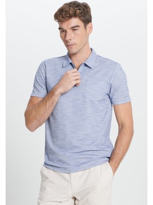 Altınyıldız Classics Slim Fit Dar Kesim Polo Yaka Çizgili Cepli Tişört
