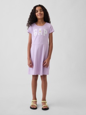Gap Kız Çocuk Lila Gap Logo Elbise