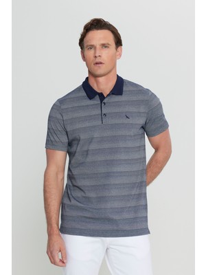 Altınyıldız Classics Pamuklu Slim Fit Dar Kesim Polo Yaka Jakarlı Tişört
